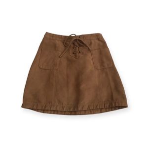 Hollister Never Worn Brown Suede Skirt, Size 9